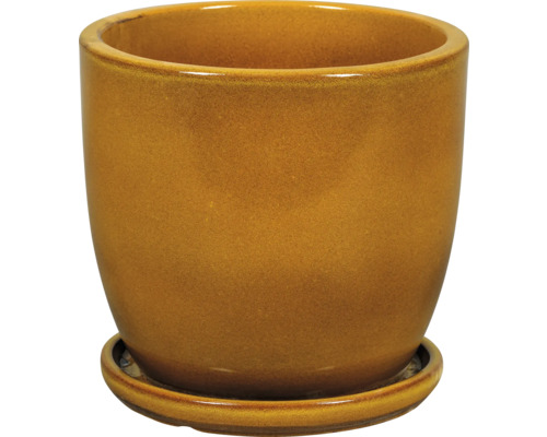 PASSION FOR POTTERY Bloempot Shanghai Klei geel Ø 28 cm H 27 cm