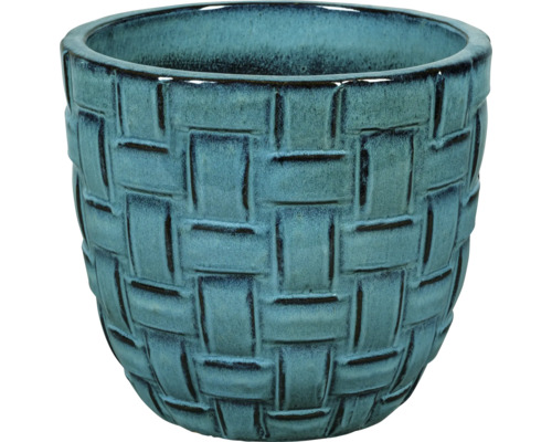 PASSION FOR POTTERY Bloempot Harbin Aardewerk blauw Ø 30 cm H 27 cm