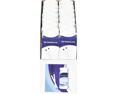 Verpakking zoutteststrips, 25 stuks, in kartonnen verpakking