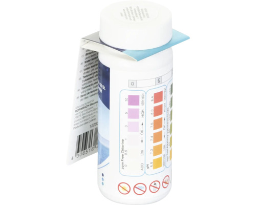 Water teststrips voor het bepalen van chloor en pH-waarde