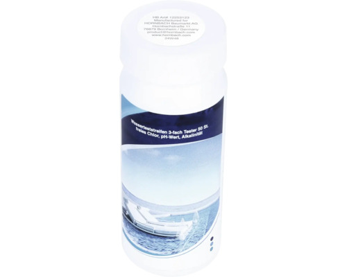 Waterteststrips 3-voudige tester voor het bepalen van vrij chloor, pH-waarde en alkaliteit