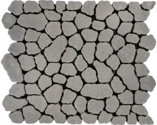 Mozaïekmat van natuursteen met onregelmatige steenvormen