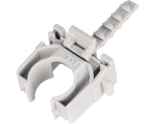 JSL Buisclip euro 16 mm 5/8 buis grijs 10 st. Kunststof buisklem met nagel