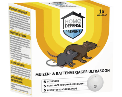 Home Defense ultrasone muizen- en rattenverjager, één apparaat