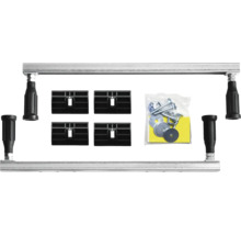 Montageaccessoires voor radiatorbevestiging met schroeven, moeren en kunststofelementen