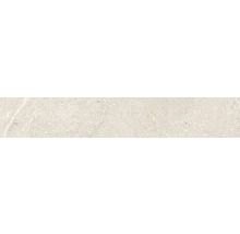 Detailopname van een vloertegel met steenlook.