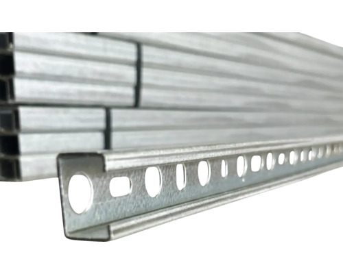 DRESSELHAUS Montagerail t.b.v. M8 draadeinden en buisklemmen, 1 meter Metalen C-profielrail met perforatie.