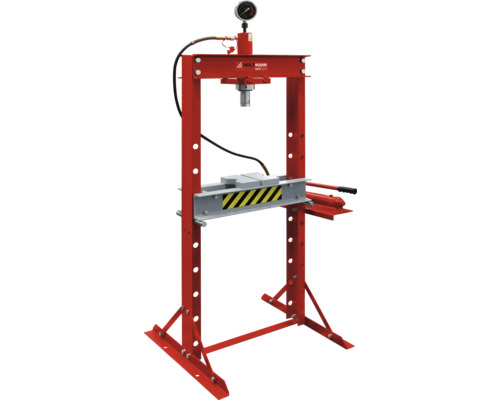 Werkplaatspers met manometer en stalen frame