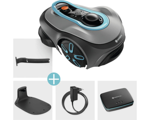 Gardena robotmaaier set met laadstation, voeding en gateway