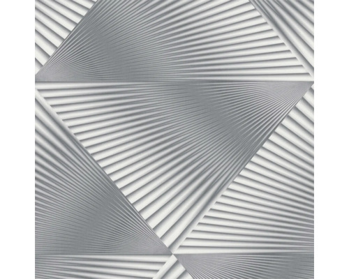 ERISMANN Vliesbehang 10404-10 Spotlight grafisch grijs Grafisch behangpatroon met elkaar kruisende driehoeken en lijnen
