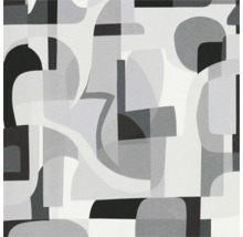 Behang met abstract geometrisch patroon in verschillende grijstinten