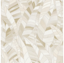 Behang met abstract bladerpatroon