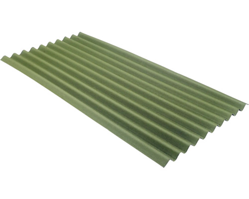 Bitumen golfplaat 95/38 groen 2000 x 855 x 2,6 mm Geprofileerde plaat voor dakbedekking