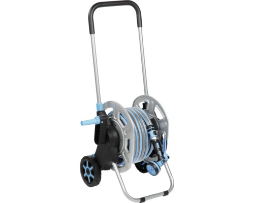 FOR_Q Tuinslangenwagen metaal FQ-MSW, incl. 30 m slang Tuinslangwagen met slang en spuitpistool