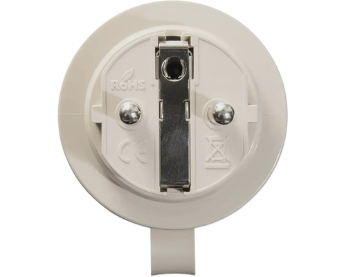 Achterkant van een netstekker met RoHS- en CE-markering