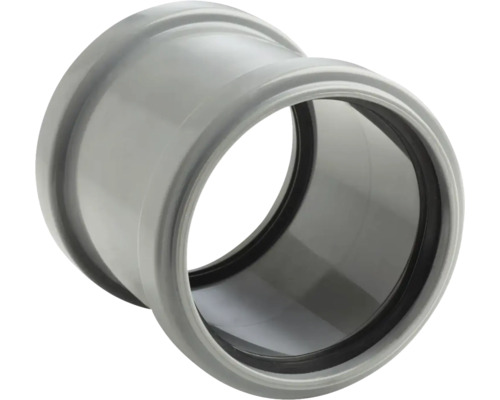 Grijze kunststof verloopstuk voor buizen