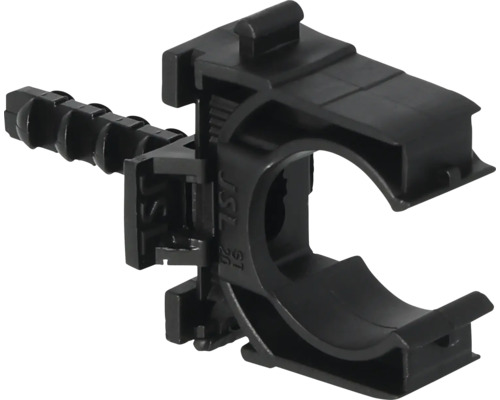 JSL Buisclip euro 19-20 mm 3/4 buis zwart 10 st. Kunststof buisklem met bevestigingspen voor buisbevestiging