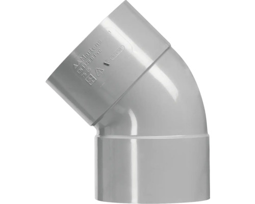 Kunststof buisbocht met een hoek van 45 graden