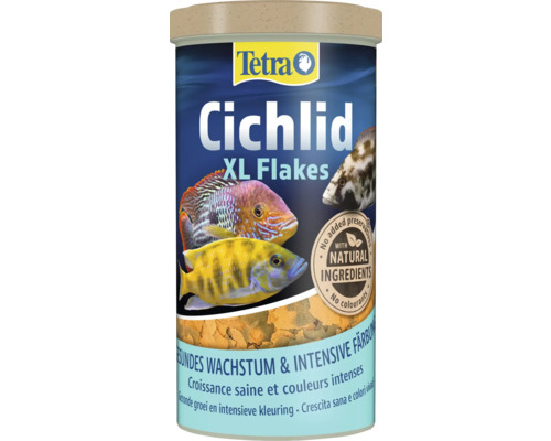 TETRA Cichlide XL Visvoer vlokken 1000 ml Tetra Cichlid XL Flakes visvoer blik