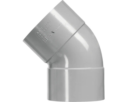 PVC hoekstuk 45 graden voor buizen