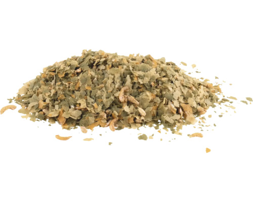 Stapel visvoer vlokken