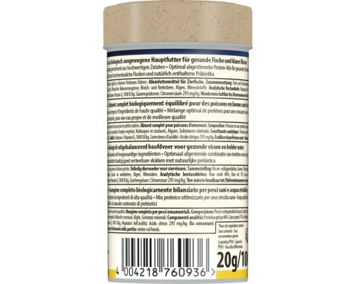 Hoofdvoer voor siervissen in blik, 20 gram