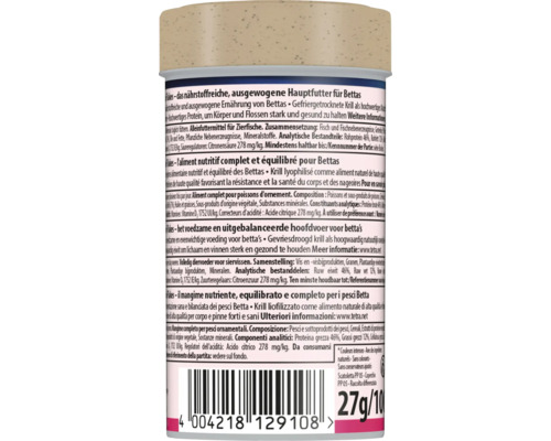 Tetra Betta voer voor siervissen, 27 gram