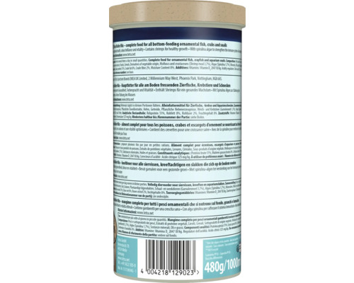 Tetra Wafers Mix visvoer voor siervissen, kreeftachtigen en slakken in een verpakking van 480 gram