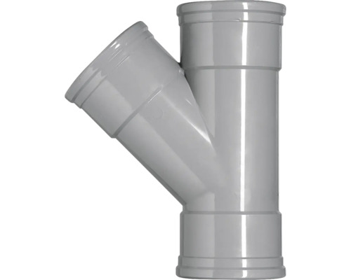 Grijs kunststof Y-stuk voor buizen