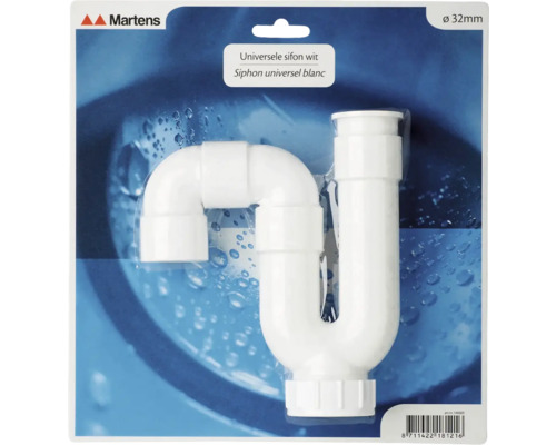 Martens sifon universeel, 32 mm, voor installatie in sanitair