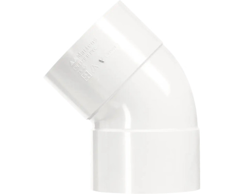 Kunststof pijpbocht met een hoek van 45 graden