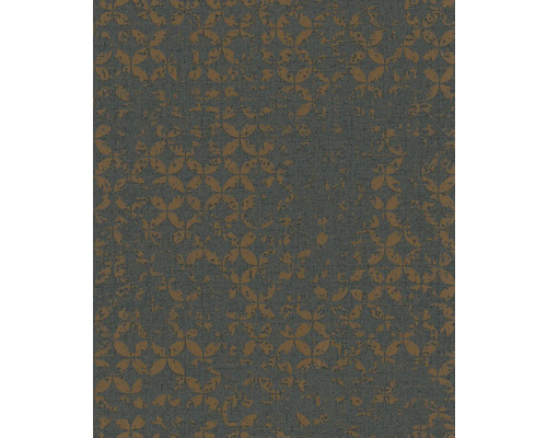 MARBURG Vliesbehang 35119 City Romance geometrisch donkergrijs Behang met bloemmotief en vintage structuur