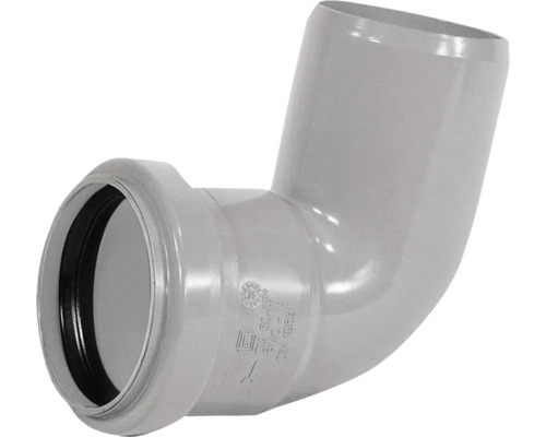 Afvoerbocht van kunststof met een hoek van 87 graden
