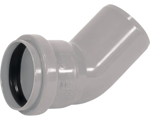 Afvoerpijpbocht met een hoek van 45 graden van kunststof