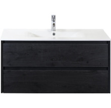 Wastafelonderkast met twee laden en kraan