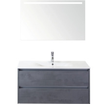 Badkamermeubelset met wastafelonderkast, wastafel en spiegel