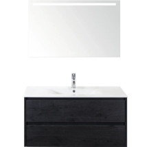 Wastafelmeubel met spiegel en verlichting voor de badkamer