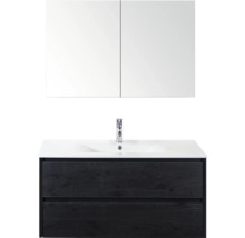 Wastafelcombinatie met spiegelkast, wastafel, kraan en lades