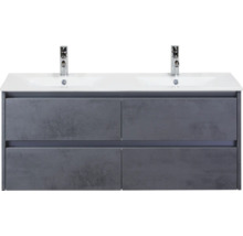 Wastafelonderkast met twee wastafels en vier laden