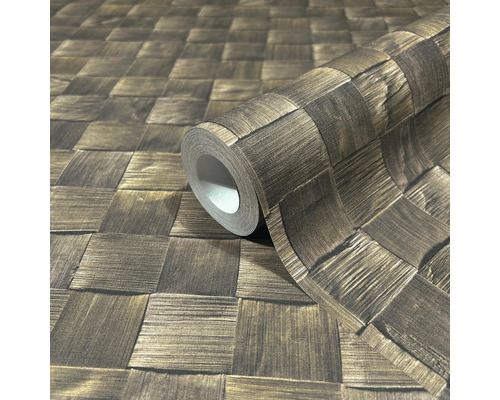 Rol vinylbehang met gevlochten patroon
