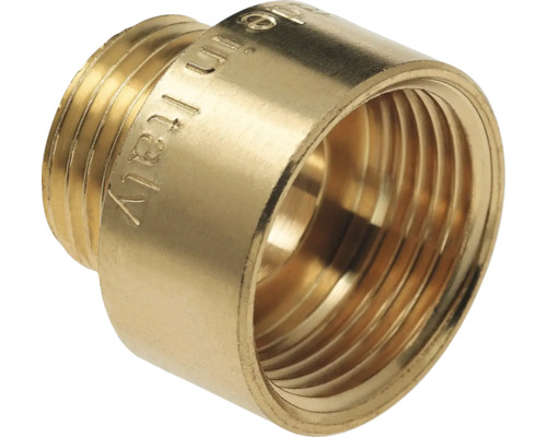 BONFIX Draad messing neusstuk, 1/2" binnendraad x 3/8" buitendraad Messing fitting met binnendraad en buitendraad