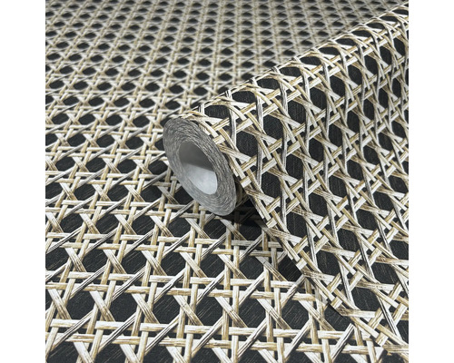 Behangrol met rotan patroon