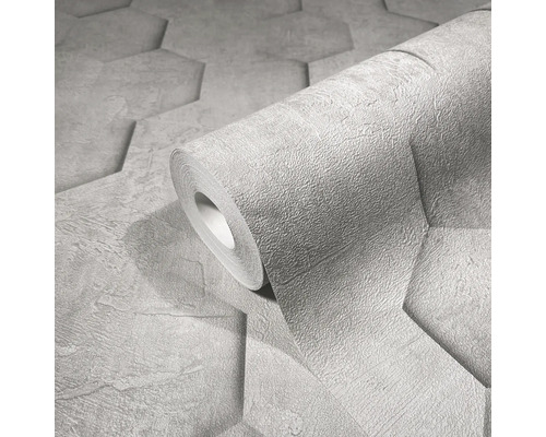 Een rol behang met geometrisch patroon