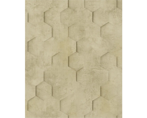 MARBURG Vliesbehang 34163 Loft Superior geometrisch bruin Hexagonaal wandpaneel met driedimensionaal effect