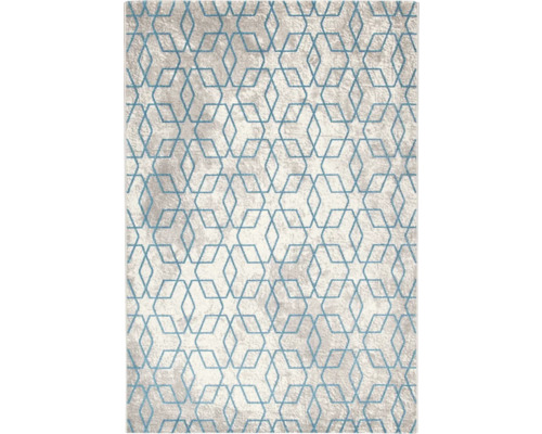 Vloerkleed Soho 1 ecru blauw 160x230 cm Tapijt met geometrisch patroon