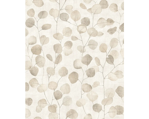 MARBURG Vliesbehang 81641 Leyla bloemen grijs Behang met eucalyptusbladerenpatroon