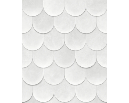 MARBURG Vliesbehang 81660 Leyla 3D blauw grijs Decoratieve wandtegels met geschubd uiterlijk
