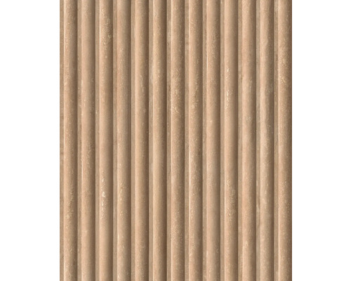 MARBURG Vliesbehang 81698 Leyla strepen bruin Tegelwand met verticale ribbels