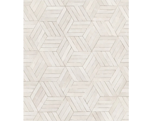 MARBURG Vliesbehang 81699 Leyla houtlook grijs Tegelpatroon met geometrisch ontwerp