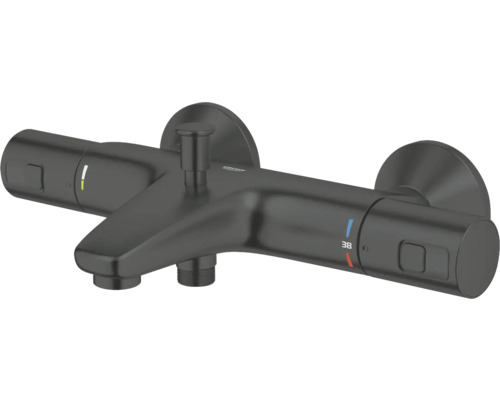 Zwarte Grohe opbouwthermostaat voor de douche